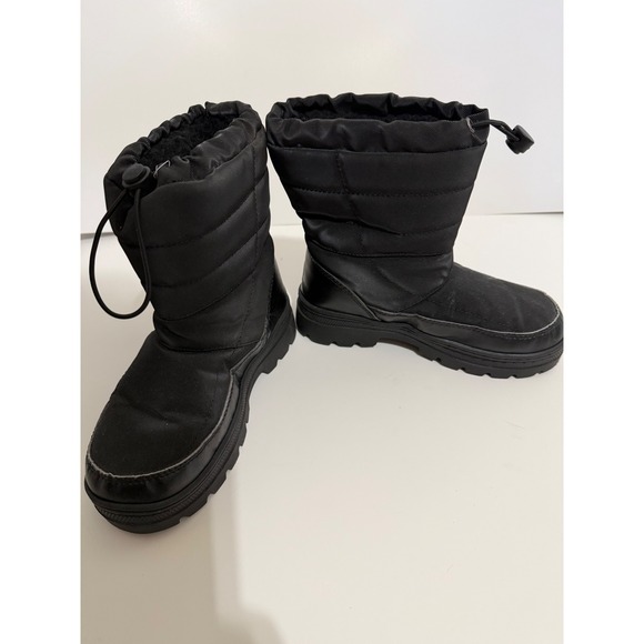 Northside Other - Northside Kids Size 2 Black Quilted‎ Nylon Winter Snow Boots Faux Fur Lined